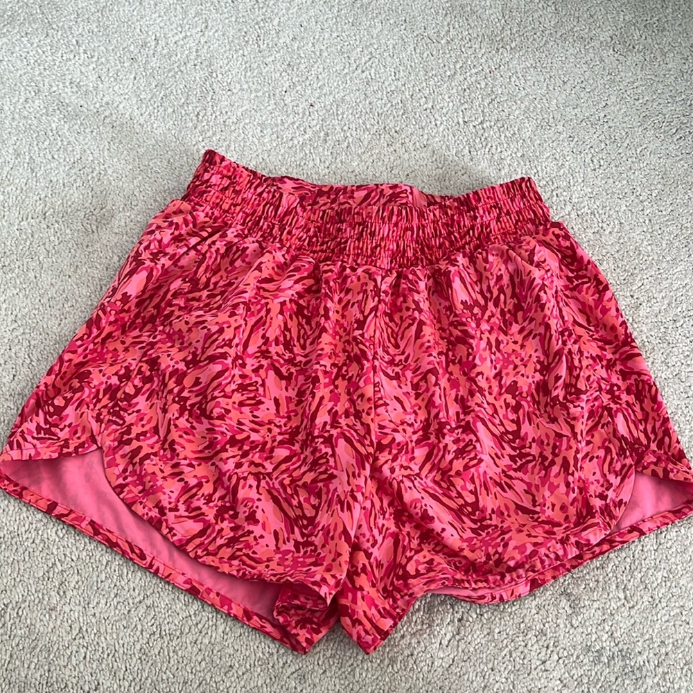 Zella Pink Print Running Shorts